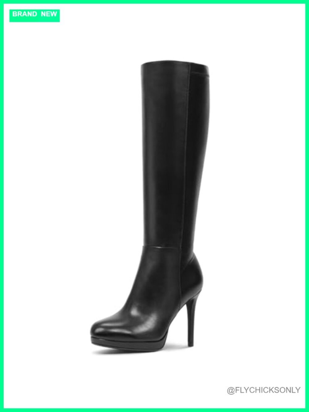 Pointed Toe Stiletto Heel Platform Knee High Boots Suede Faux Leather